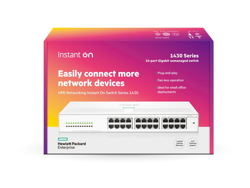 HP Enterprise 24-Port Netzwerk-Switch – Einfaches Plug & Play
