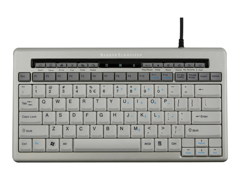 Bakker Elkhuizen S-board 840 – Kompakte USB-Tastatur mit USB-Hub