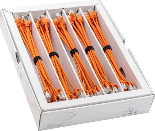 Wirewin Netzwerkkabel-Set – 10 Gigabit, 50 Stück, 15 cm, orange