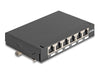 DELOCK Mini Patchpanel – 6 RJ45 Ports, Cat.6A, schwarz