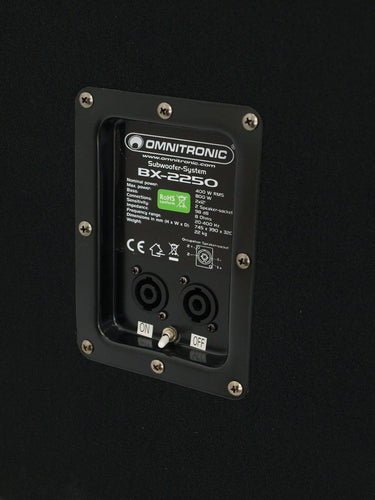 OMNITRONIC PA Subwoofer – 800 W Leistung, 30 cm Größe