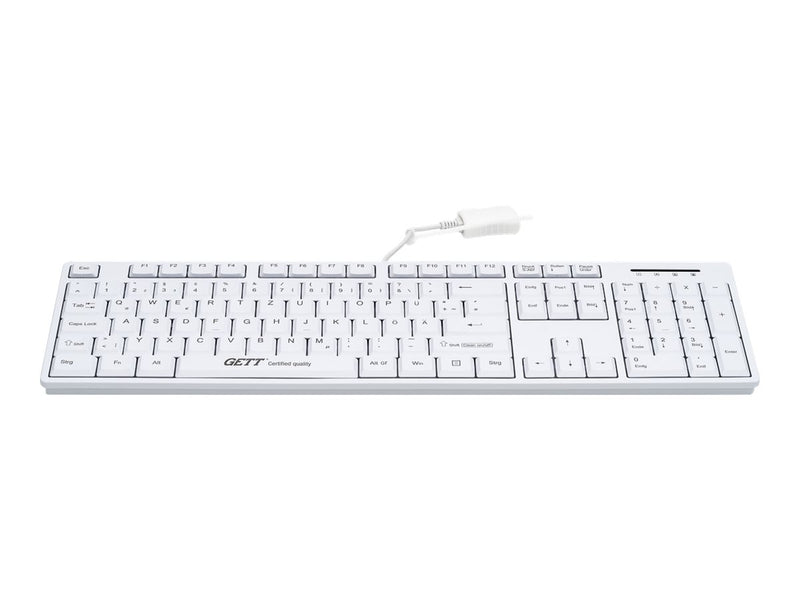 GETT USB-Tastatur – Waschbar, Spritzwassergeschützt, Antimikrobiell