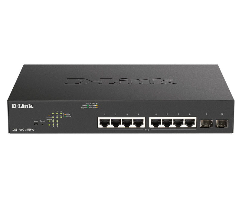 D-Link 10-Port Smart Switch – PoE+ für einfache Netzwerkverwaltung