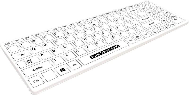 MAN & MACHINE Flache Tastatur – Staubabweisend, Antimikrobiell