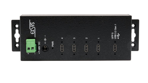 Exsys USB-Hub – 4 Anschlüsse, Überspannungsschutz