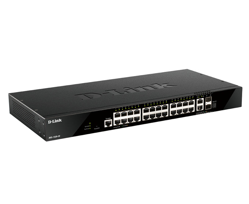 D-Link 28-Port Netzwerk-Switch – Gigabit, Rack-montierbar