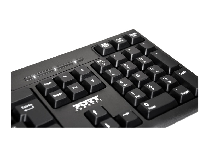 PORT Office Tastatur – USB, AZERTY Layout, Plug and Play