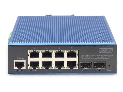 Digitus 8+2-Port Switch – Gigabit Ethernet, PoE-Unterstützung