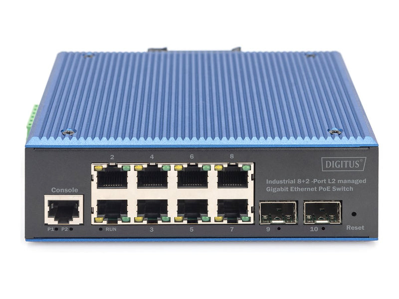 Digitus 8+2-Port Switch – Gigabit Ethernet, PoE-Unterstützung