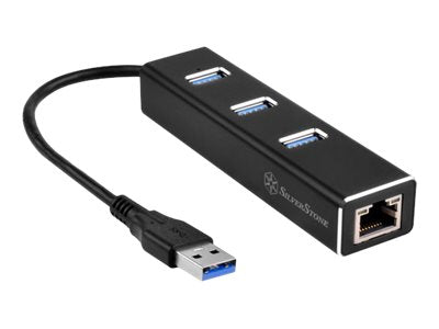 SilverStone USB-Hub – 3 Anschlüsse, Netzwerkverbindung