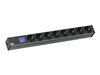 Bachmann Steckdosenleiste – 8 Anschlüsse, für 19" Rack