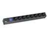 Bachmann Steckdosenleiste – 8 Anschlüsse, für 19" Rack