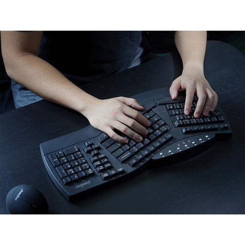 PERIXX Ergonomische Tastatur – Kabellos, Windows/Mac kompatibel
