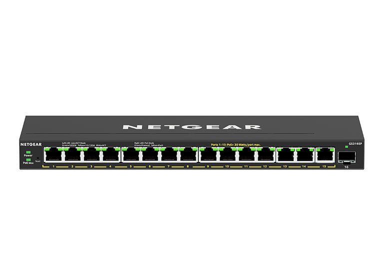 Netgear 16-Port Gigabit Switch – PoE+ für einfache Netzwerke
