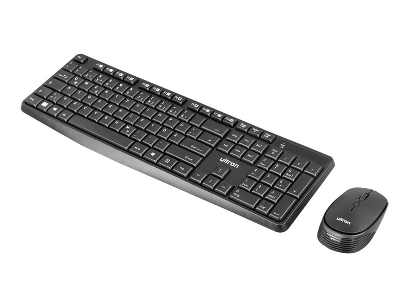ULTRON Kabelloses Tastatur-Maus-Set – Einfaches Arbeiten, Deutsch Layout