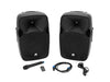 Omnitronic Lautsprecher-Set – Bluetooth, mit Mikrofon & Trolley