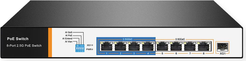 VALUE Netzwerk-Switch – 8 PoE+ Ports, 10 GbE Uplink