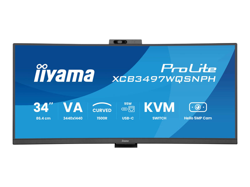 Iiyama 34" Curved Monitor – 2K-Auflösung, USB-C-Anschluss