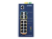 PLANET Switch – 8 PoE+ Ports, wandmontierbar