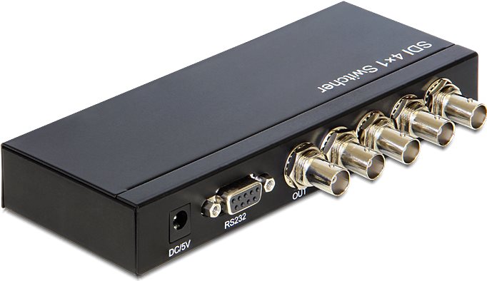 Delock Video-Switch – 4 Eingänge, 1 Ausgang für SDI-Geräte