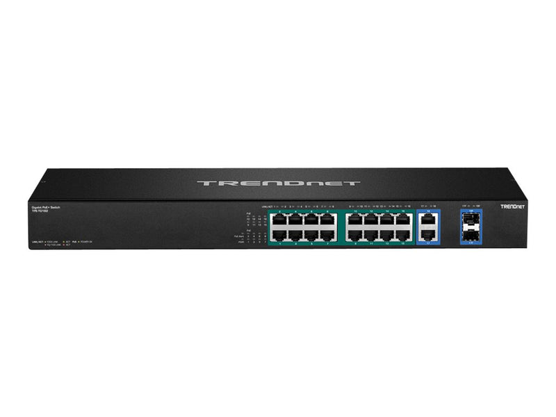 TRENDnet 18-Port Gigabit Switch – Strom über Ethernet, rackmontierbar