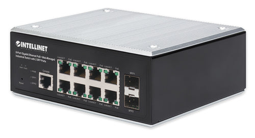 Intellinet 8-Port Industrie-Switch – PoE+ für robuste Netzwerke
