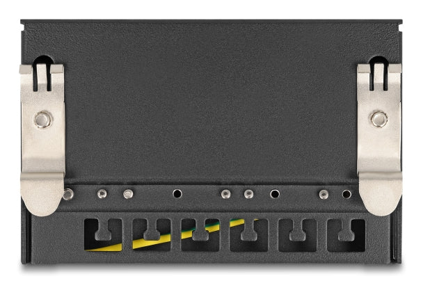 DELOCK Mini Patchpanel – 6 RJ45 Ports, Cat.6A, schwarz