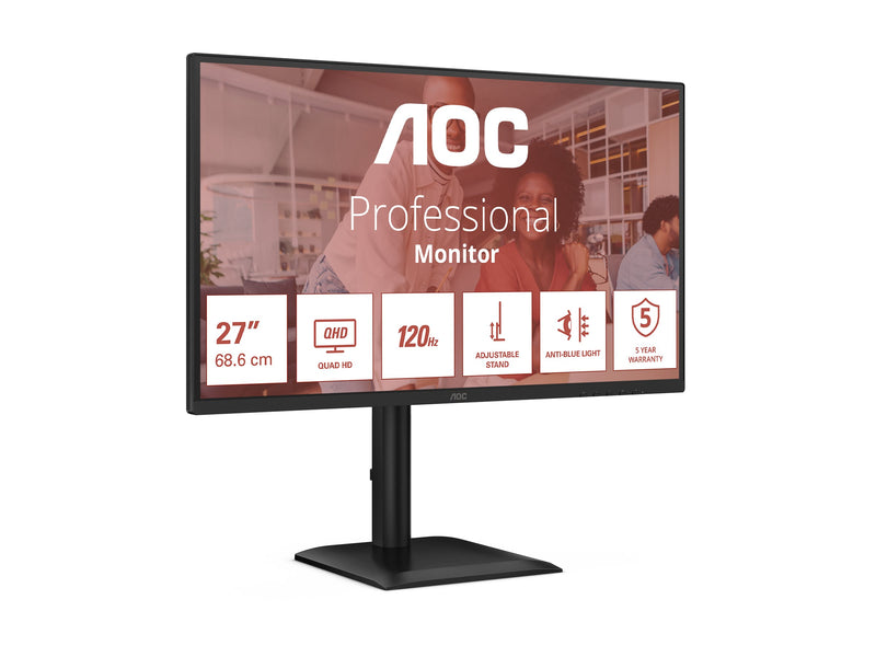AOC 27" LED-Monitor – 2K-Auflösung, USB-C-Anschluss