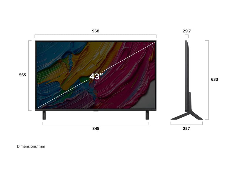 LG 43" QNED Smart-TV – 4K-Bildqualität, AI-Unterstützung
