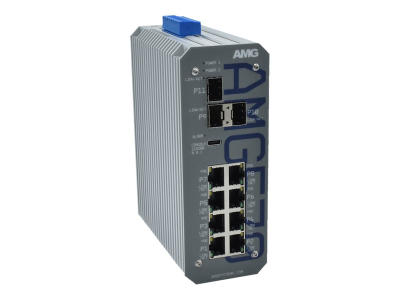 AMG Systems Netzwerk-Switch – 8 Anschlüsse, PoE+