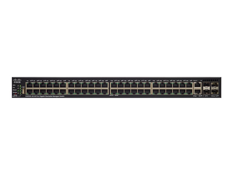 Cisco 48-Port Gigabit Switch – Stromversorgung über PoE, stapelbar