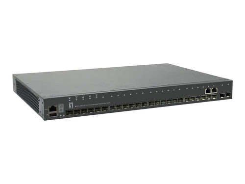 LevelOne 28-Port Switch – Stapelbar, Gigabit Ethernet