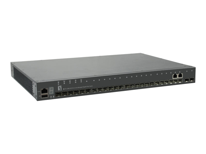 LevelOne 28-Port Switch – Stapelbar, Gigabit Ethernet