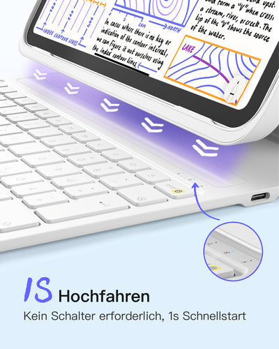 INATECK iPad-Tastatur – Kabellos, für 13" iPad