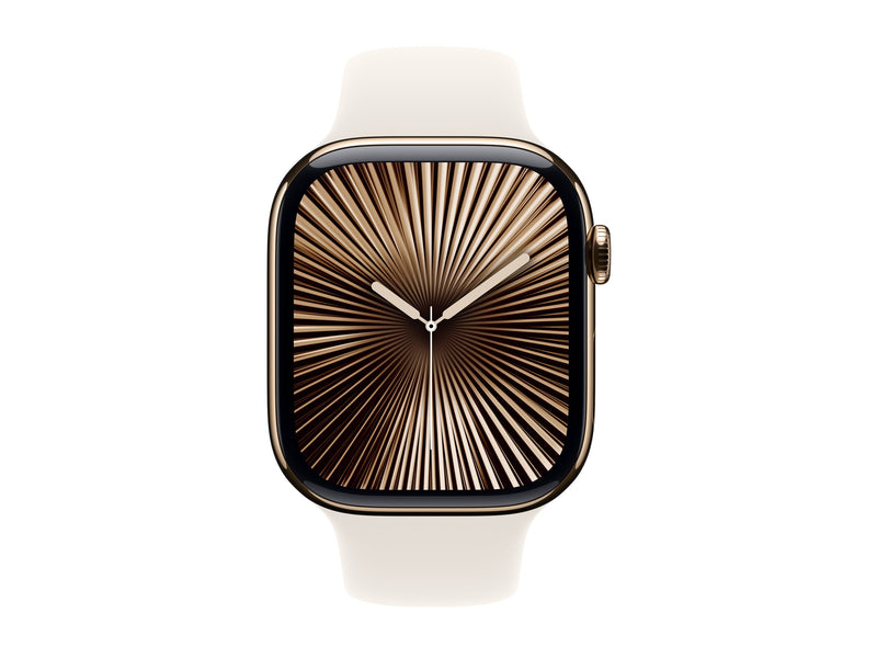 Apple Watch Series 10 – GPS, Mobilfunk, Gold, Sportband