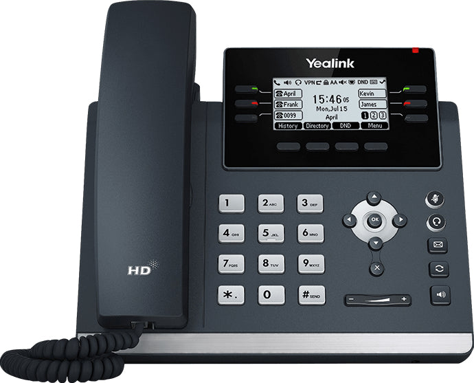 Yealink IP-Telefon – HD-Voice, 6 Leitungen, PoE