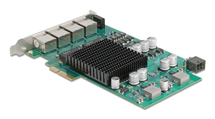 Delock Netzwerkkarte – 4x Gigabit LAN mit PoE+