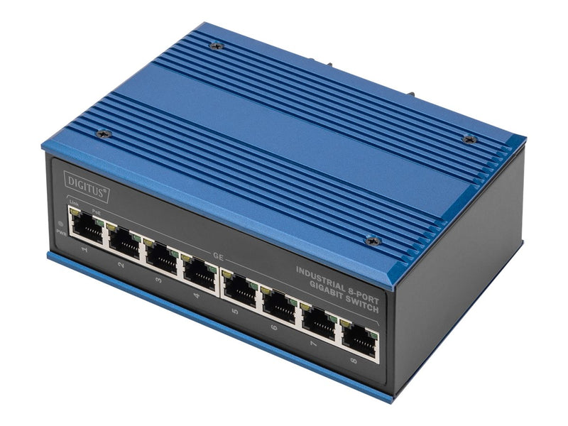 Digitus 8-Port Gigabit Switch – PoE+ für robuste Umgebungen