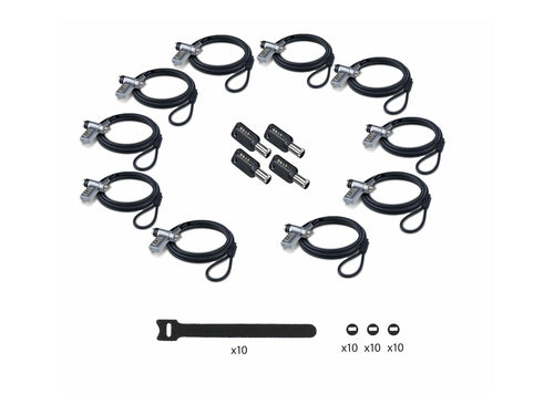 Startech Laptop-Sicherheitsschloss – 3-in-1, 10er-Pack