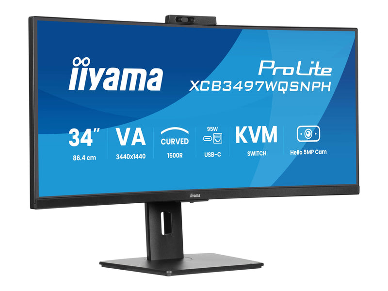 Iiyama 34" Curved Monitor – 2K-Auflösung, USB-C-Anschluss