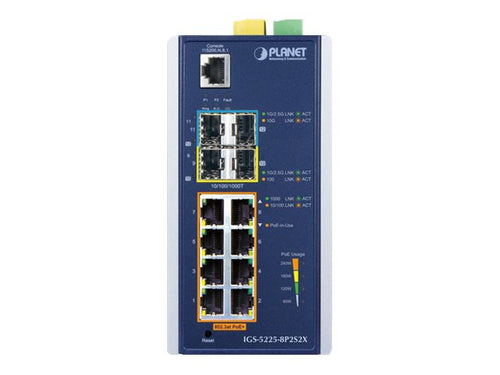 PLANET Switch – 8 PoE+ Ports, wandmontierbar