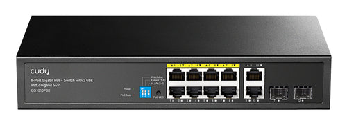 Cudy Netzwerk-Switch – 8 PoE+ Ports, 2 SFP für Glasfaser
