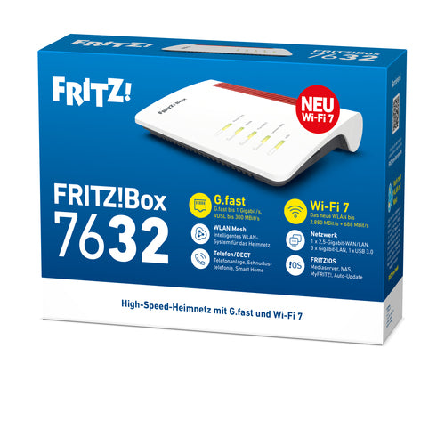 Fritz! WLAN-Router – Schnelles Wi-Fi 7, Dual-Band