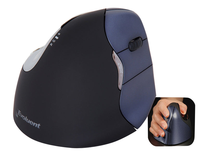 EVOLUENT Vertikale Maus – Ergonomisch, Kabellos für Rechtshänder