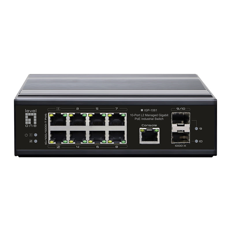 LEVELONE 10-Port Switch – PoE++ für flexible Montage