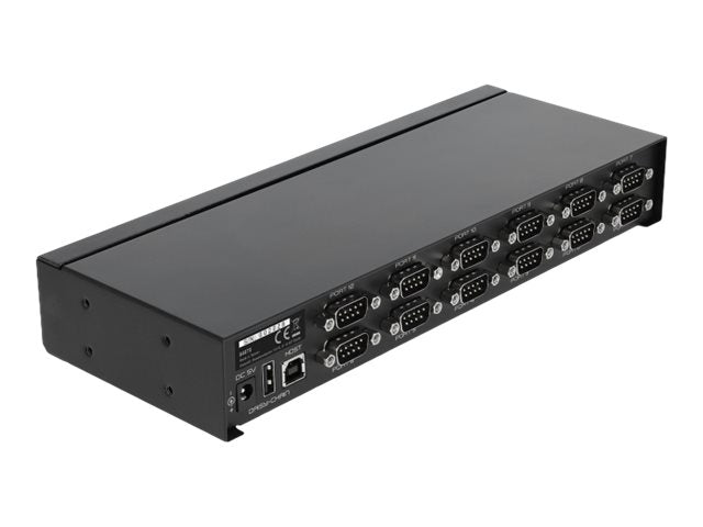 Delock USB-Seriell Hub – 12 RS-232 Anschlüsse, Überspannungsschutz
