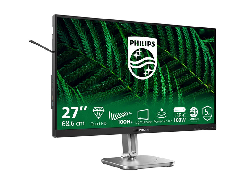 Philips 27" LED-Monitor – QHD, USB-C, Lautsprecher