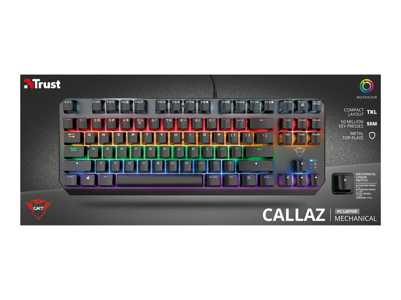 Trust GXT 834 TKL Tastatur – Mechanisch, Regenbogenlicht
