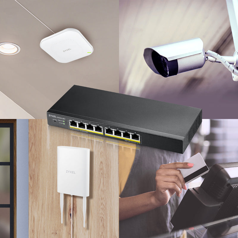 Zyxel 8-Port Netzwerk-Switch – PoE+ für kleine Büros
