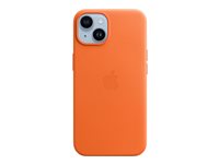 Apple Lederhülle für iPhone 14 – MagSafe-kompatibel, orange